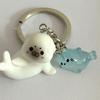 3D Sea Lions Design Keychain Glowing Lightweight Resin Materials Key Ring Pendant Gift For Kids Friend