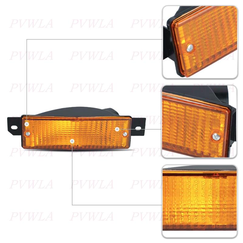 Front Bumper Indicator Turn Signal Lamp No Bulbs For BMW E30 320i 328i 335i 1987 1988 1989 1990 1991 63131380965 63131380966