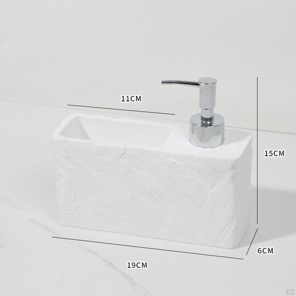 Soap Dispenser Accessories Sturdy with Sponge Holder Space Saving Resin Organizer for Sponges