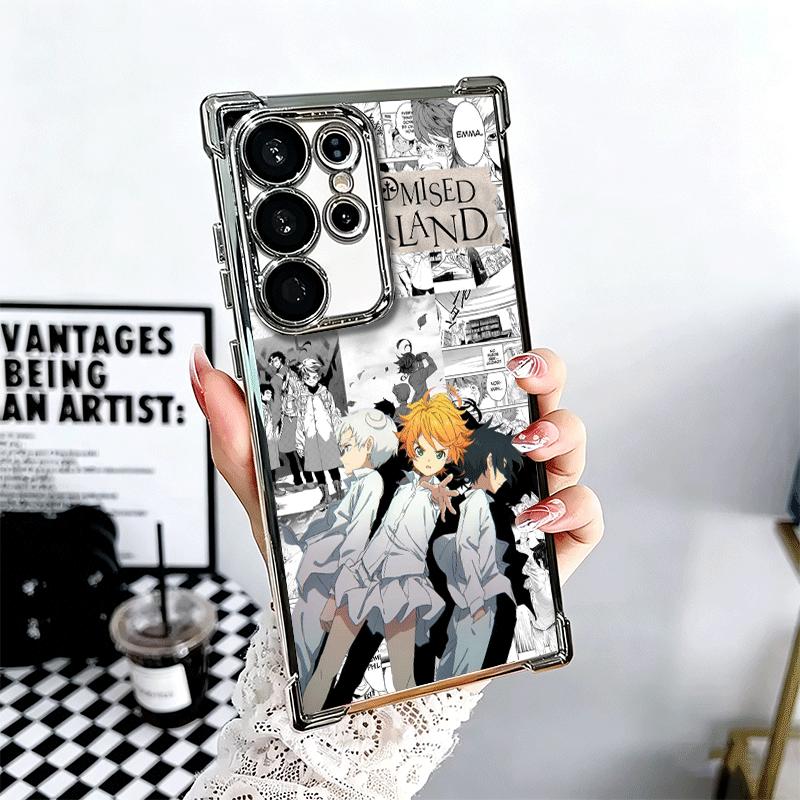 The Promised Neverland Anime Soft Phone Case For Samsung Galaxy S26 Ultra S25 Edge S24 FE S23 Plus S22 S21 + S20 Plating Anti-Fa