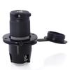 All Black NEMA 5-15P US Standard Industrial Plug with Waterproof Cover