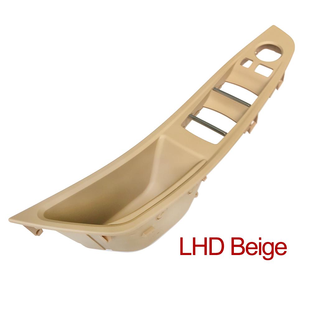 Upgraded Left Driver Side Inner Door Handle Panel Trim Beige Oyster Black For BMW 5 Series F10 F11 F18 520i 523i 525i 528i 535i