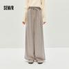 Semir Women's Autumn Pleated Loose Wide-Leg Pants