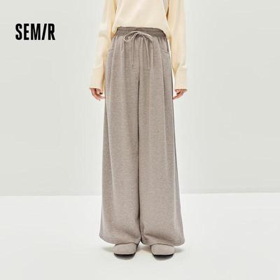 Semir Damen Herbst Plissierte Weite Hose