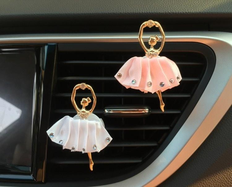 1Pc Ballet Girl Car Air-conditioning Outlet Perfume Diamond Ballerina Fragrance Clip