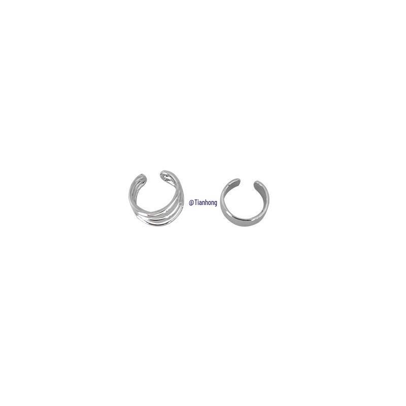 Boucles d'oreilles manchettes d'oreille empilables pour enfants sans piercing pour performance de danse de rue - Bijoux de style hip-hop pour garçons et filles