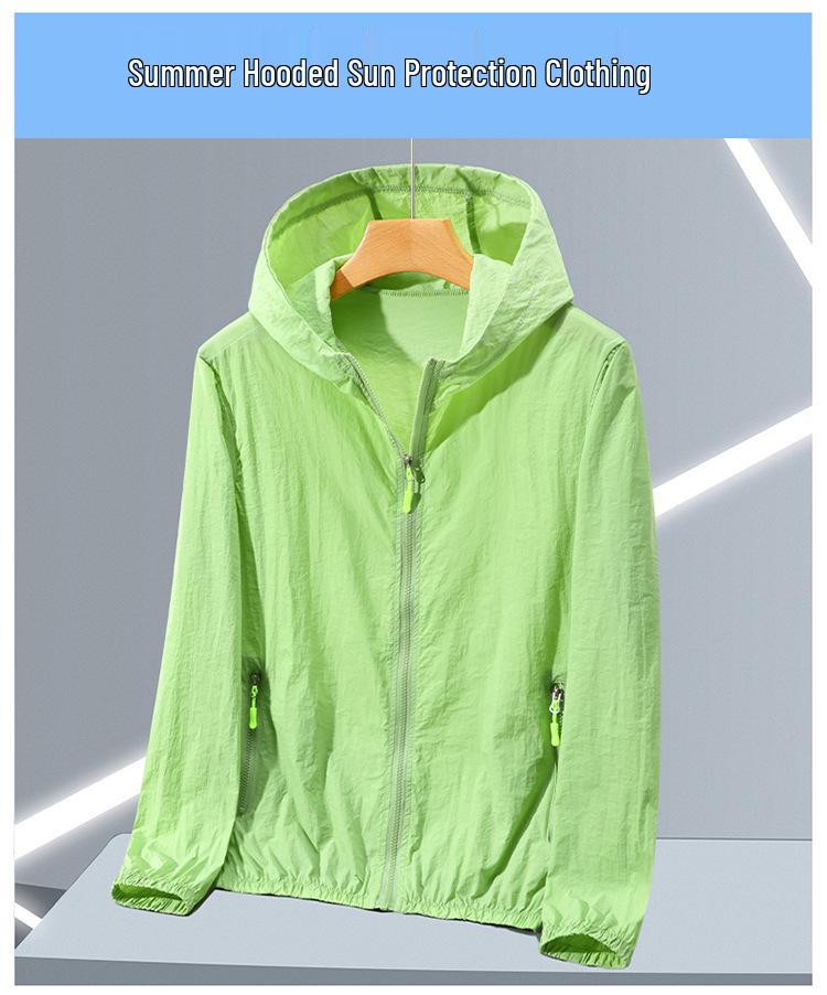Quick-Dry Lightweight Sun Protection Jacket - Plus Size, Breathable, Hooded Ice Silk for Men & Women