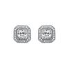 Square Cubic Zirconia Hoop Earrings