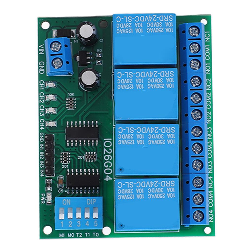 Relay Module 4 Channel Control Board Switch Controller DC 24V Accessory for Electronics