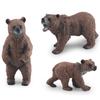 High-quality Brown Bear Figurine Set For Kids Imaginative Play And Forest Animal Learning