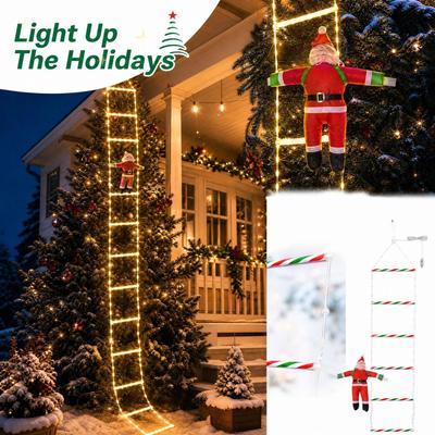 Christmas Climbing Ladder Lights for Outdoor Yard Garden Fireplace Window Decoration