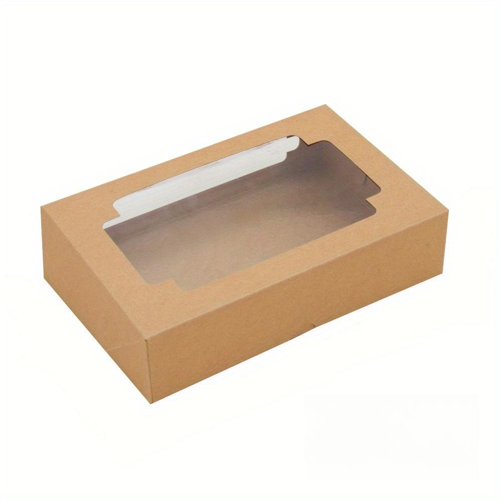 

20 шт. Коробка для солодощів з віконцем Подарункові коробки Самоскладані Коробки з крафт-паперу для дарування подарунків Коробки для вечірніх сувенірів Коробка для подарункової упаковки для вечірки з нагоди дня народження, весілля 18pcs khaki