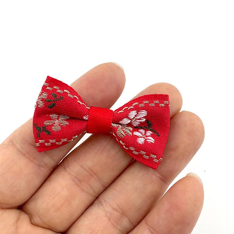 Chinese Floral Embroidery Bow: DIY Accessories for Children's Hair, Clothing, Shoes, Hats, Gifts, and Decorations.