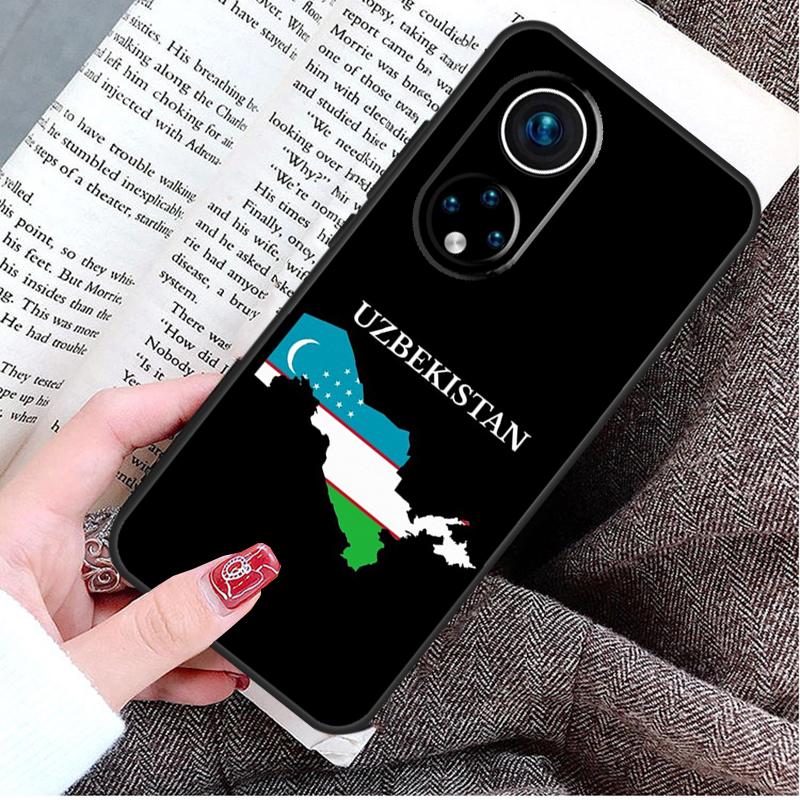 Uzbekistan Flag Coat Of Arms Case For Honor Magic 8 Pro 5 6 7 Lite Honor 400 200 50 70 90 X9d X9c X9b X9a X8b Win RT Cover