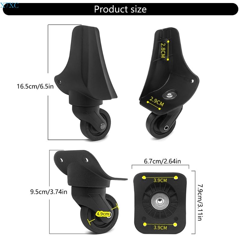 X7XC 4pcs Luggage Replacement Universal Spinner Suitcase Casters Accesory