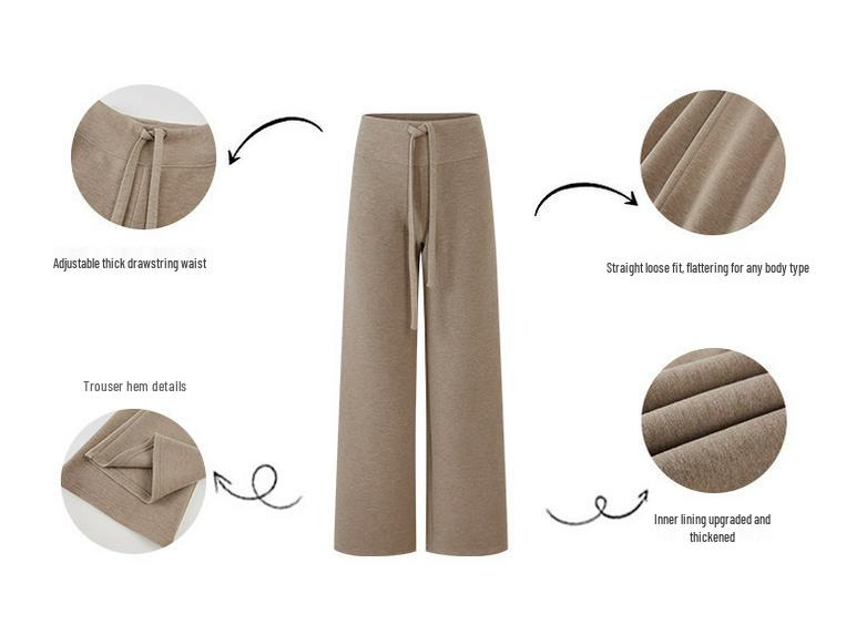 A mere Ouyang 'Hot Seller Lazy Pants 2.0' Thick Wool Wide-Leg Sweatpants