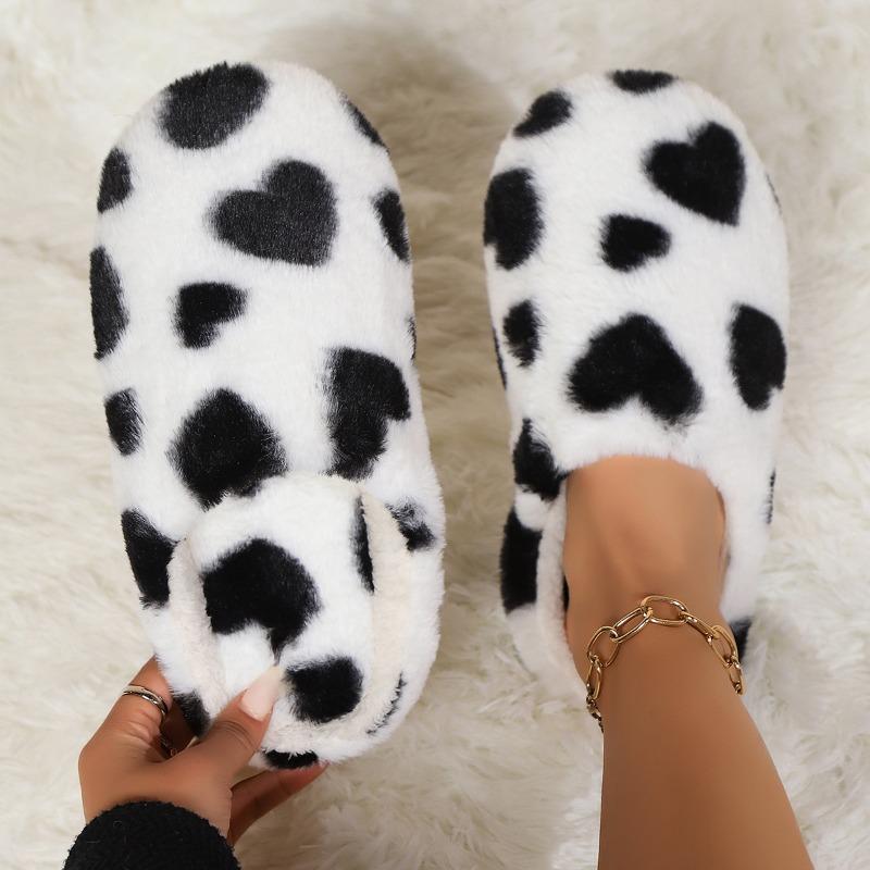 

Тапочки Мао Мао домашние мягкая подошва нескользящие осенне-зимние хлопковые тапочки-моп любовь точки домашние комнатные с подогревом пола моп 36-37