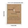 New Trendy Alloy Cute Elegant Pearl Butterfly Elephant Owl Dragonfly Luck Pendant Necklaces with Wish Card for Women Jewelry