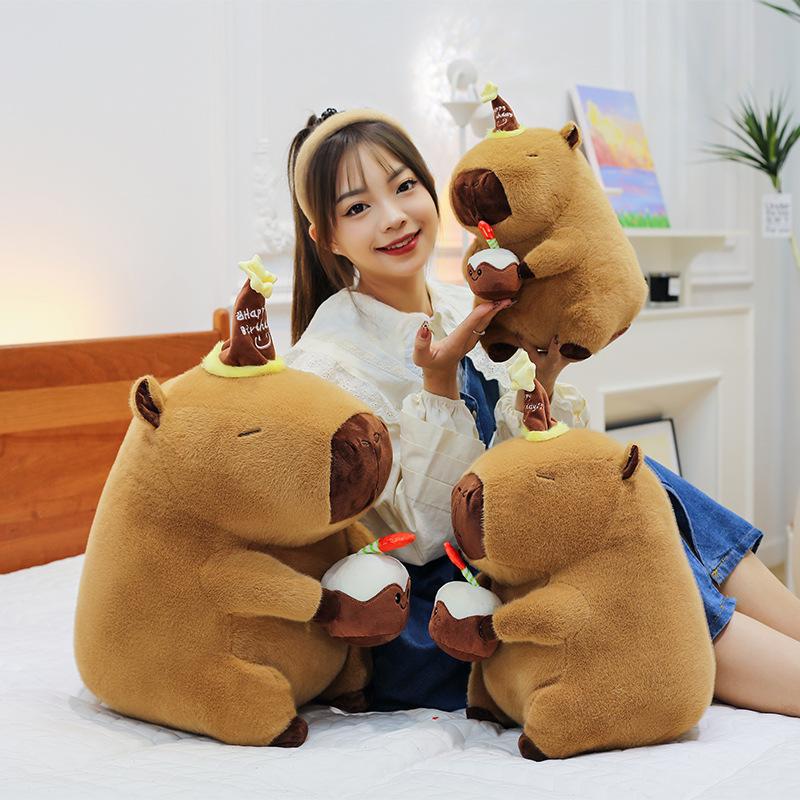 New Product Kapibala Plush Toys Cute Birthday Cake Capybara Doll Event Gifts