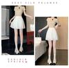 Women's Elastic Waist Pleated Chiffon Mini Skirt - Anti-Exposure, Slimming, Age-Reducing, Versatile Loose Fit for Spring/Summer.
