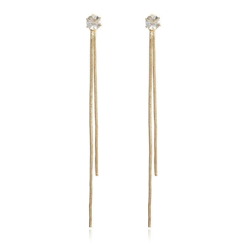 

Трендові довгі сережки з цирконієм з китицями: Дизайн, натхненний європейським, американським та корейським стилем