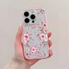 Pink Plum Blossom TPU Transparent Pink Silicone Soft Phone Case For iPhone 17 16 15 14 13 12 11 Pro Max 15 Plus Shockproof Cover