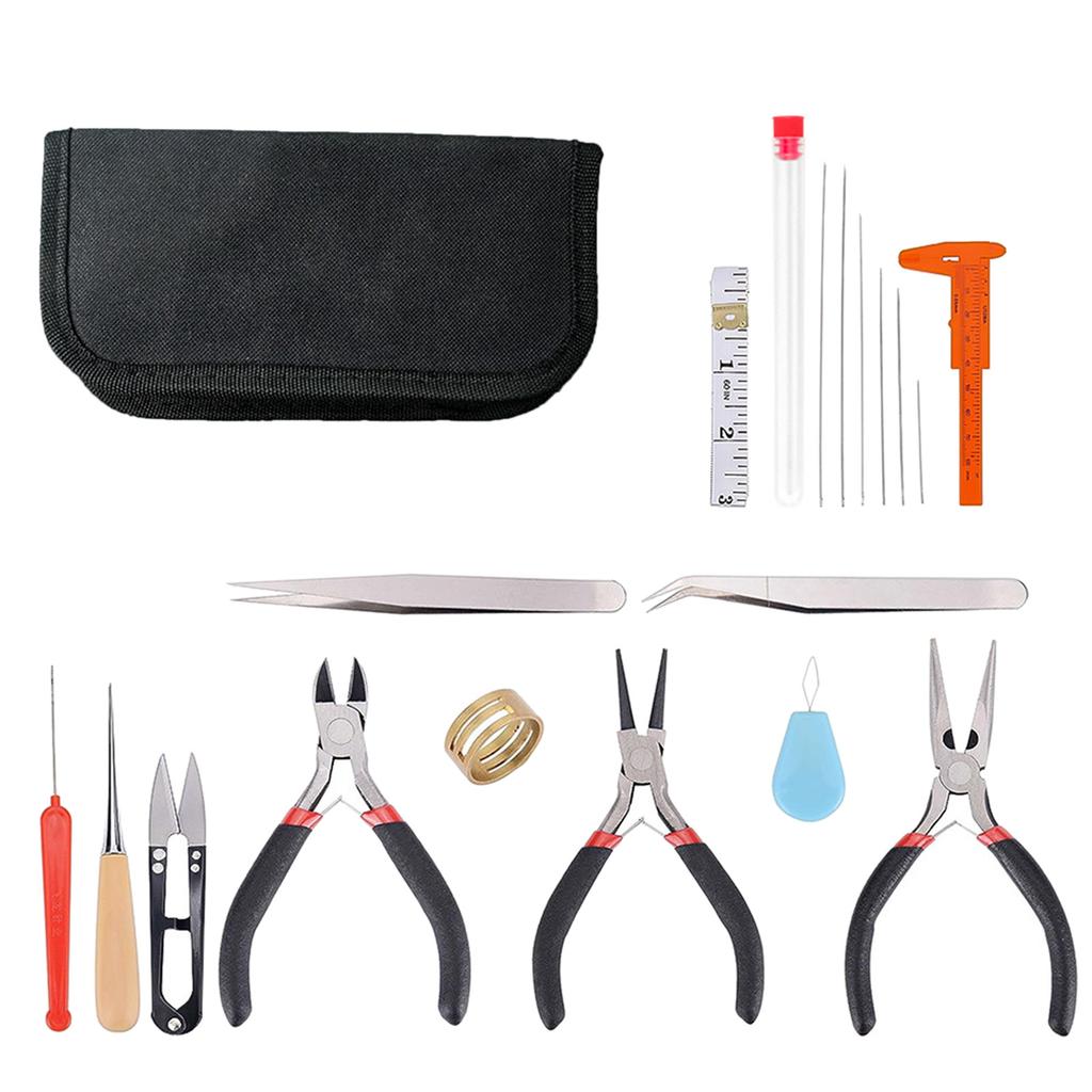 Jewelry Making Tools Set Jewelry Tools Beadwork Tool Set Jewelry Pliers Set for Woodworking and Handmade Necklaces