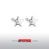 Sterling Silver Star Rhinestone Stud Earrings for Women - Elegant Five-Pointed Design