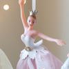 Xmas Ballet Girl Ornament Delicate Dancing Girl Pendant for Holiday Xmas Home Decor