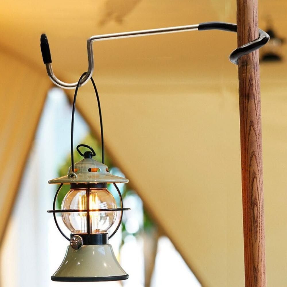 Lantern Hanger, Stainless Steel Camping Light Pole Hook, Tent Light
