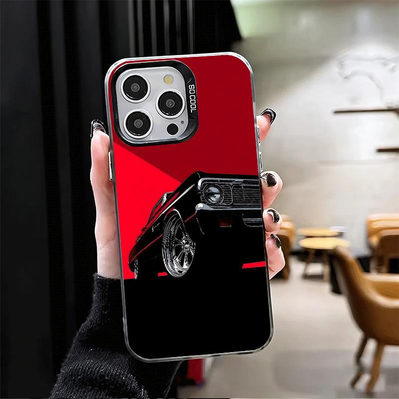 Classic Vintage Retro Car Shockproof Phone Case for iPhone 17 Air 16 16E 15 Pro Max 14 Plus 13 Mini 12 Back Cover Anti Fall Fund