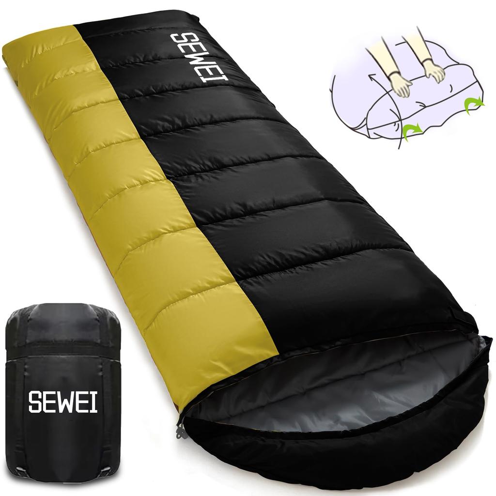 SEWEI Sleeping with Windproof Foot Perfect for Car Emergency Outdoor Fully Suitable for All Includes Storage Bag Bag, Envelope-Style Cover,