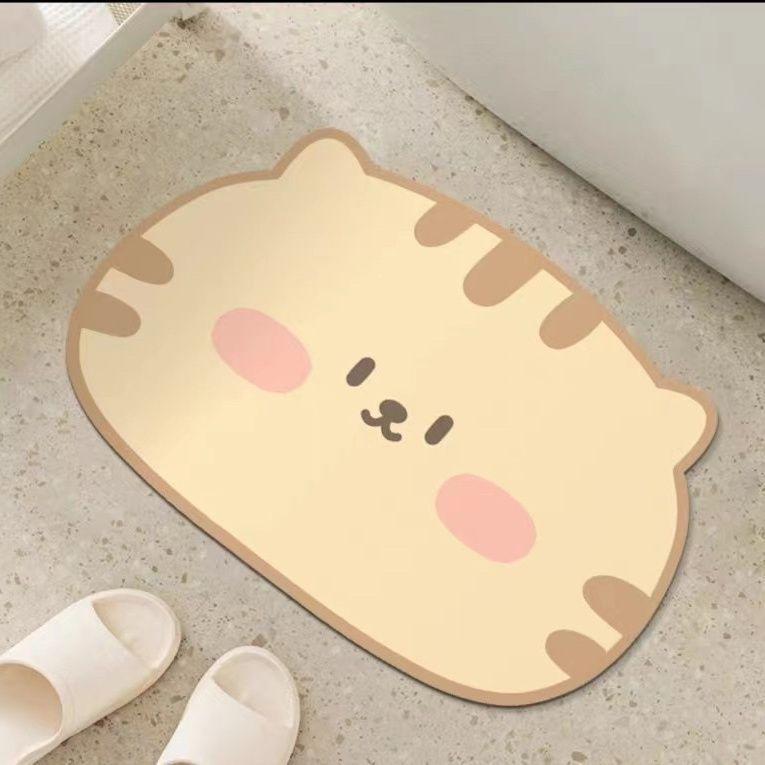 

Cartoon Animal Diatom Mud Floor Mat, Quick-Drying Dirt-Resistant Foot Mat At The Bathroom Door, Non-Slip Floor Mat In Household Bathroom 40 * 60cm (diatom mud)