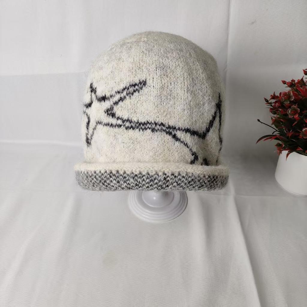 Shibuya Street Babes Star Knit Heap Hat Children Autumn and Winter Sweet Cool Internet Celebrity Versatile Pullover Woolen Hat