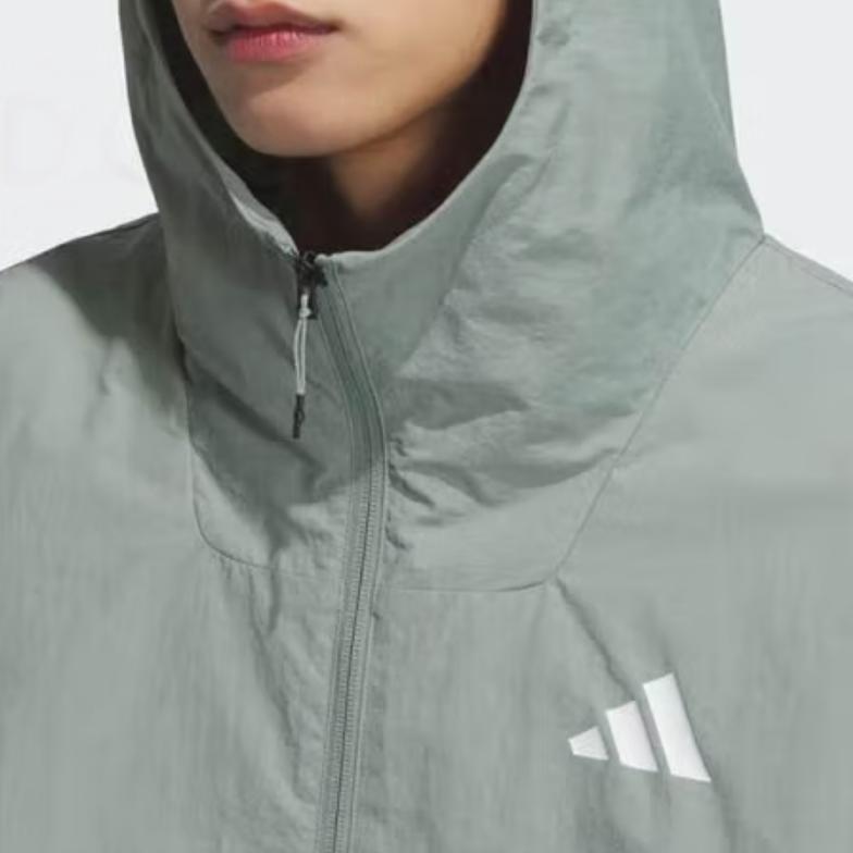 adidas Sports Casual Hooded Zip Jacket Men Jackets Gray KC3927