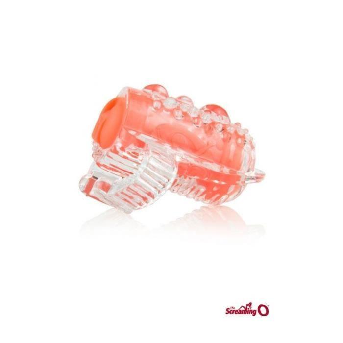 Anneau langue vibrant - SCREAMING O - LINGO O color pop quickie - Jetable - Silicone - Rose