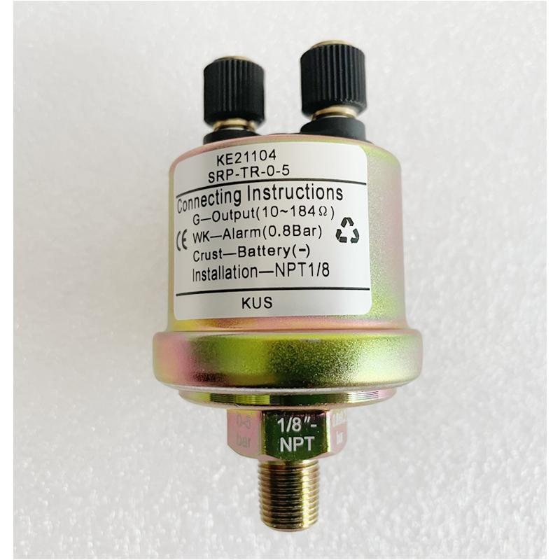 KUS Oil Pressure Sensors 10-184ohm Signal Senders NPT1/8 M10x1 NPT1/4 Thread Sending Unit 0-5bar 0-10bar Show 0.8/1.4Bar Alarm