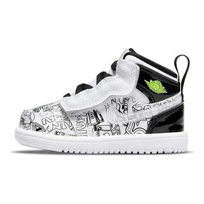 Air 1 Mid Walker Shoes Baby Shoes White Black DH9682-100