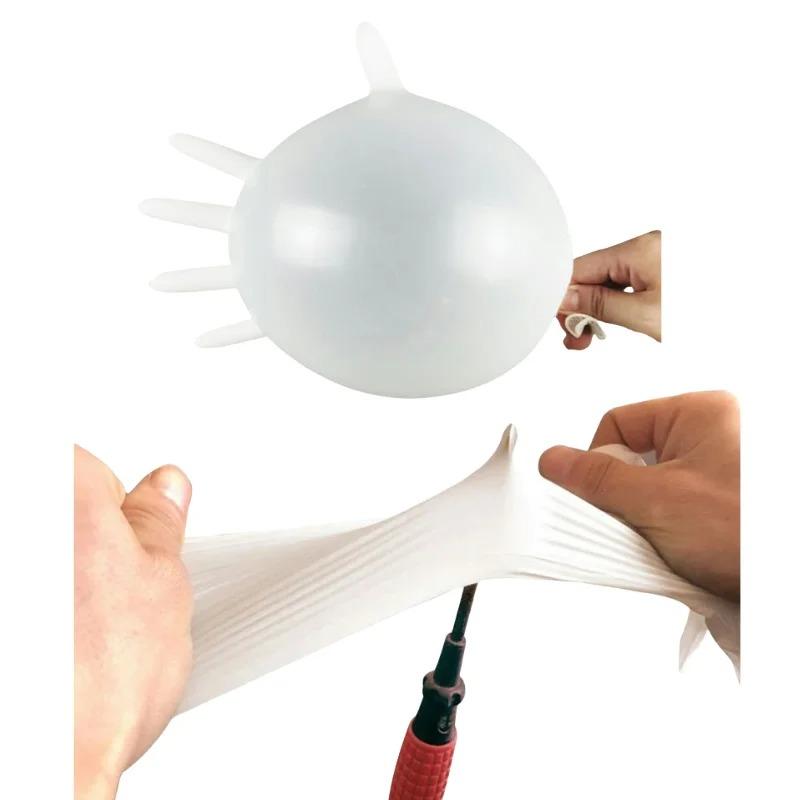 100PCS/1PACK  Disposable White Nitrile Gloves Do Not Contain Latex, Waterproof and Durable, Suitable for Kitchen Food