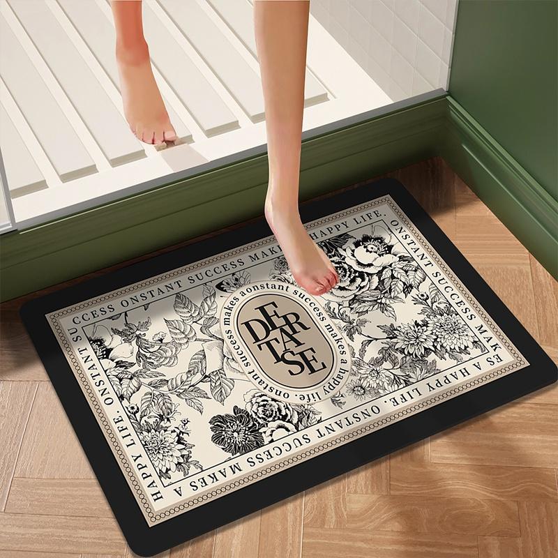 Non-slip Kitchen Floor Mat Long Rug Kitchen Rugs Printed Balcony Bathroom Foot Pad Home Decor Carpet Entrance Mat