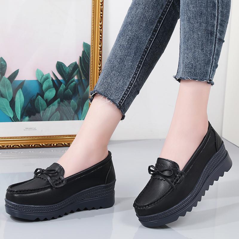 Damen Slipper Plateau Klobig Dame Sommer Lässig Klassisch Büro Dame Dicke Sohle Höhenerhöhung Shake Schuhe