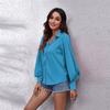 2022 Spring Autumn Casual Long Sleeve Ladies Buttons Tops Loose Chiffon Harajuku ShirtsFashion Women's Lantern Sleeve Blouse