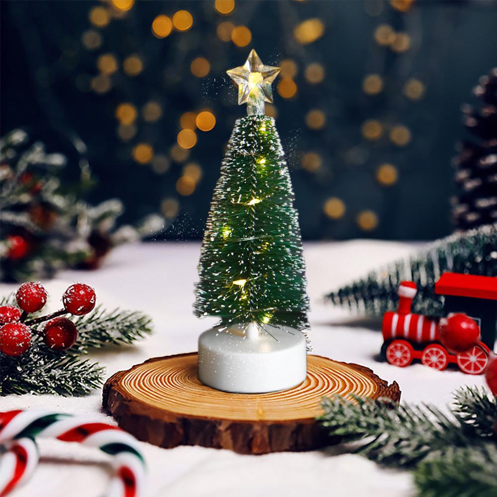 16/18/21cm LED Mini Christmas Trees Electronic Candles Star For Home Party Decoration New Year Gifts Xmas Christmas Ornament