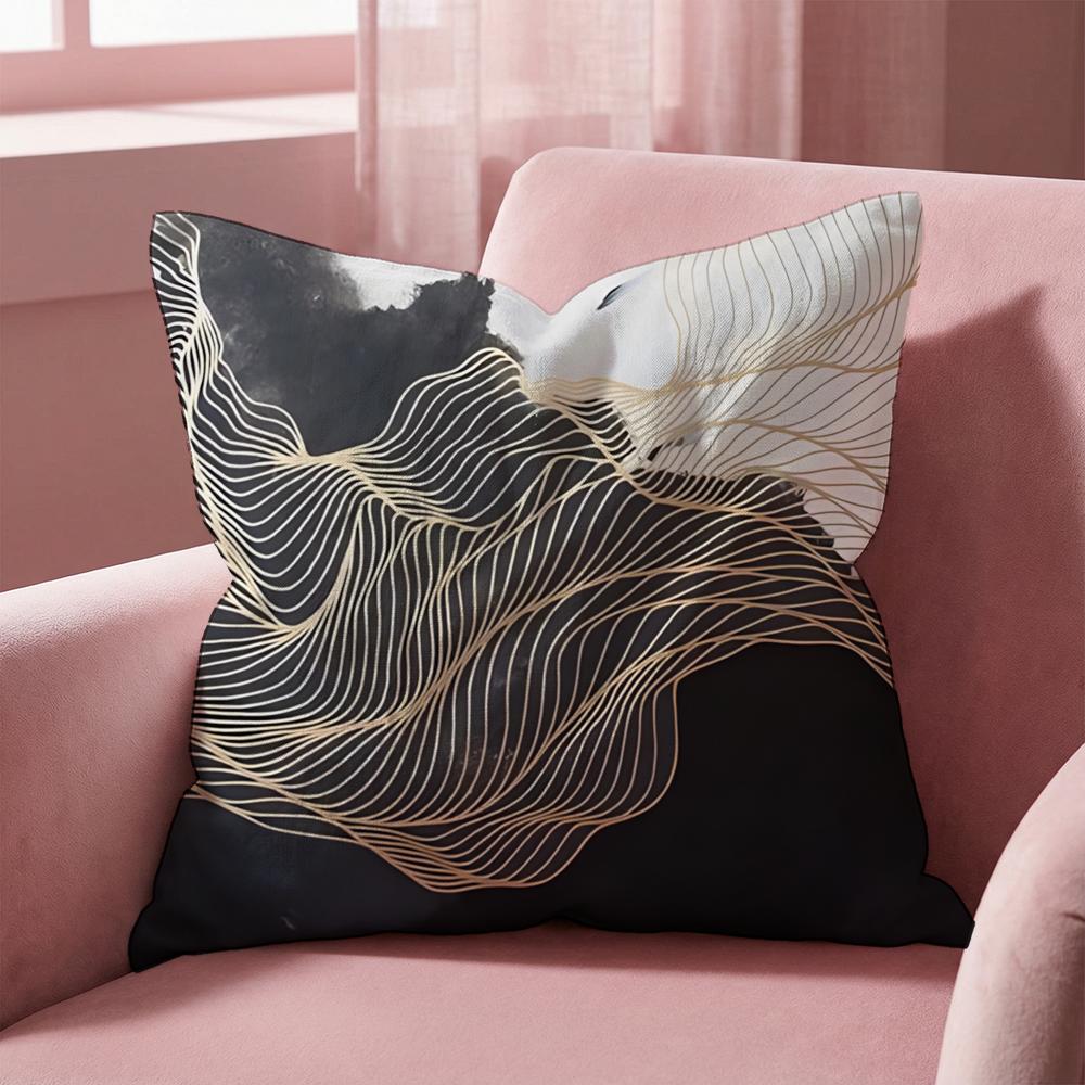 Abstract Texture Cushion Cover MultiScene Pillow Cover for Home Car Reversible Soft Durable for Daily Use