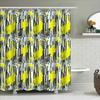 Modern Abstract Shower Curtain Artistic Black Yellow Splash Waterproof Bathroom Decor Set Vintage Textured Fabric Backdrop