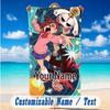 Beach Towel Custom Name Text, Quick Dry Large Towel For Beach HomeDandadan