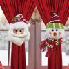 Santa Claus Snowman Christmas Curtain Buckle Set of 2 Curtain Tie Decoration  Holiday Decor