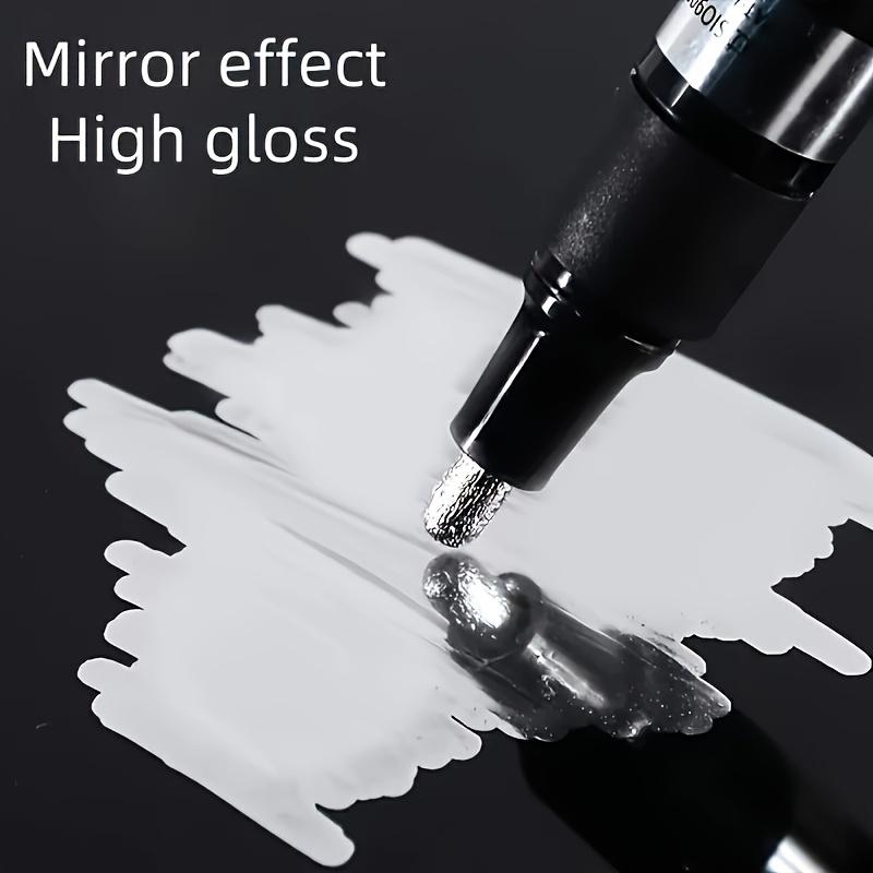 Mirror Markers - Chrome Golden & Silvery Metallic Tips, Water-Based Art Markers for Ceramic, Glass, and More - DIY Signature