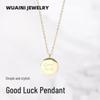 Minimalist Lucky Round Pendant Necklace - Fashionable, Versatile, Stackable Clavicle Chain for Women