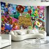 Animal Crossing Anime Wall Tapestry Aesthetic Wall Hanging Printed Fabric Blanket Decorative Tapestries for Bedroom Living Room Home Decor